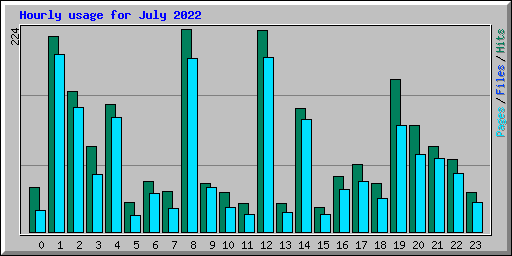 Hourly usage for July 2022
