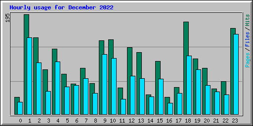 Hourly usage for December 2022