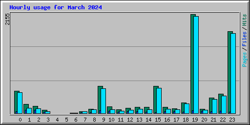 Hourly usage for March 2024