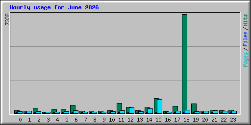 Hourly usage for June 2026