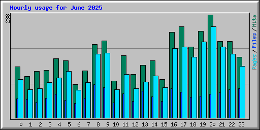 Hourly usage for June 2025