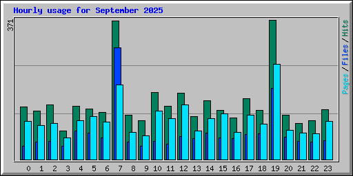 Hourly usage for September 2025