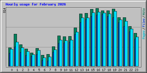 Hourly usage for February 2026